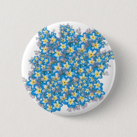 MYOSOTIS vergeet-me-nots kunst Ronde Button 5,7 Cm (Voorkant)