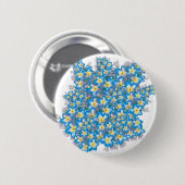 MYOSOTIS vergeet-me-nots kunst Ronde Button 5,7 Cm (Voorkant /achterkant)
