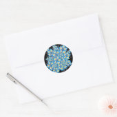 MYOSOTIS vergeet-mij-nietjes kunst Ronde Sticker (Envelop)