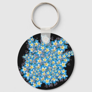 MYOSOTIS vergeet-mij-nietjes kunst Sleutelhanger