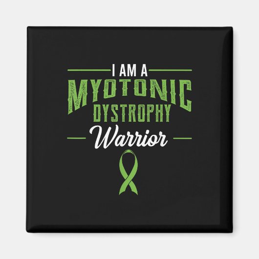 Myotone dystrofie Warrior DM Awareness Ribbon Magneet (Voorkant)