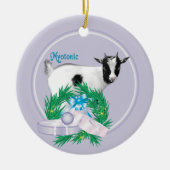 Myotonic Goat Wreath Holiday Ornament (Voorkant)