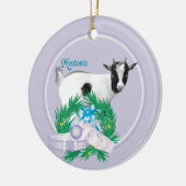Myotonic Goat Wreath Holiday Ornament (Links)