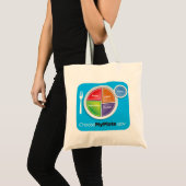 MyPlate Grocery Bag - blauw Tote Bag (Voorkant (product))