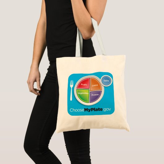 MyPlate Grocery Bag - blauw Tote Bag (Voorkant (product))