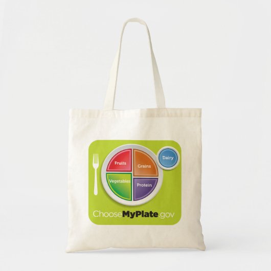 MyPlate Grocery Bag - Groen Tote Bag (Voorkant)
