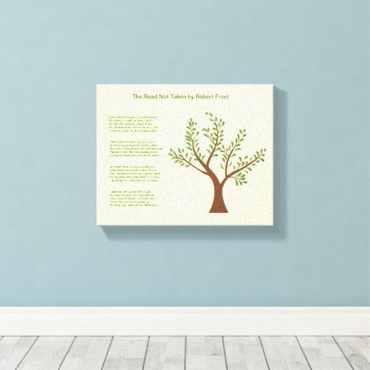 MyPoetTree - De weg is niet afgelegd Canvas Afdruk (Insitu (Houten vloer))