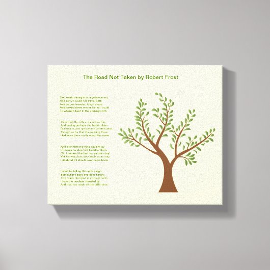 MyPoetTree - De weg is niet afgelegd Canvas Afdruk (Voorkant)