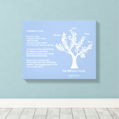 MyPoetTree, stamboom met gedicht voor mama Canvas Afdruk (Insitu (Houten vloer))