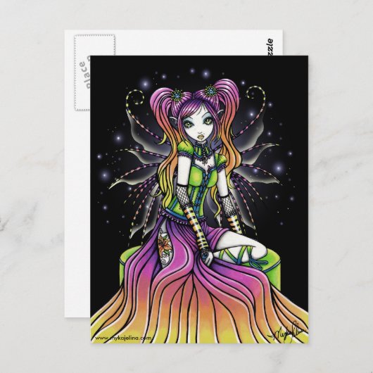 Myra Celestial Rainbow Fairy Art Briefkaart (Voorkant / Achterkant)