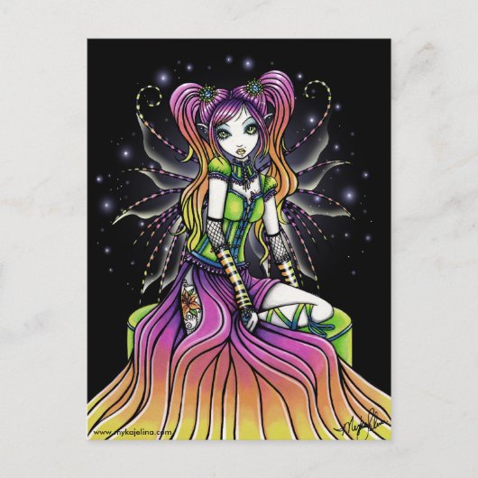 Myra Celestial Rainbow Fairy Art Briefkaart (Voorkant)