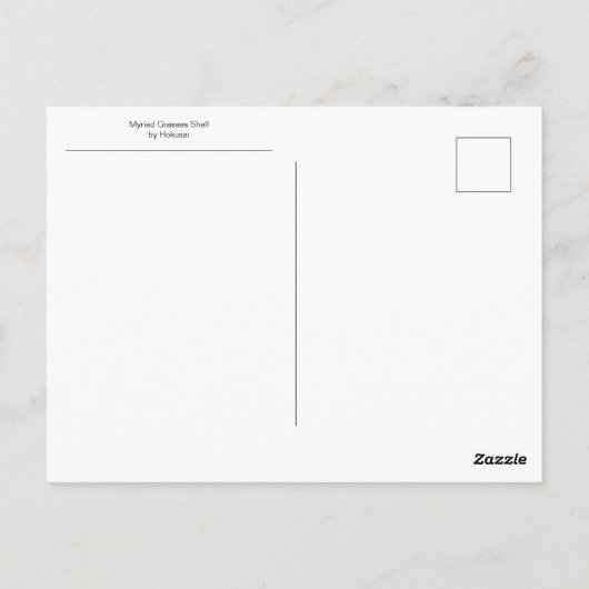 Myriad Grasses Shell door Hokusai Briefkaart (Achterkant)