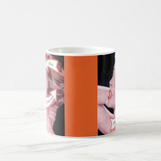 Myrna ervaart pijn, druk en spanning koffiemok (Center)