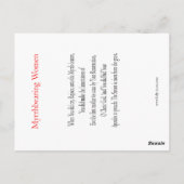 Myrrhalling Women Prayer Card Briefkaart (Achterkant)