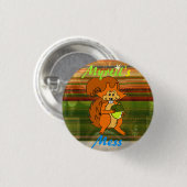 Myrtil's Mess Squirrel Logo Ronde Button 3,2 Cm (Voorkant /achterkant)