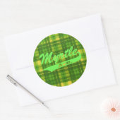 MYRTLE AVE PLAID STICKER (Envelop)