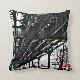 MYRTLE AVE SUBWATERLIJN - BROOKLYN NEW YORK PILLOW KUSSEN