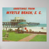 Myrtle Beach 1960, SC briefkaart Poster (Voorkant)