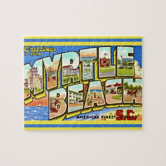 Myrtle Beach ansichtkaart 8x10 Legpuzzel (Horizontaal)