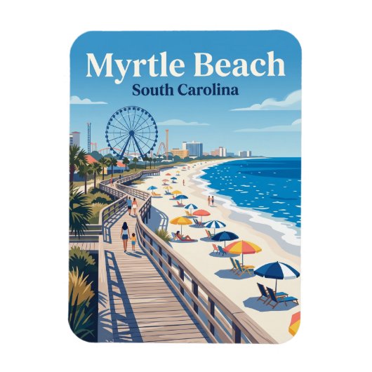 Myrtle Beach Boardwalk USA Magneet (Verticaal)