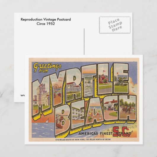 Myrtle Beach Briefkaart (Voorkant / Achterkant)