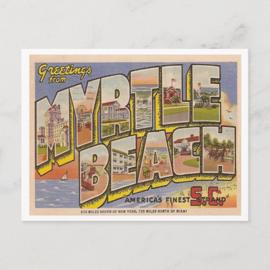  Myrtle Beach Briefkaart (Voorkant)