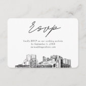 Myrtle Beach Bruiloft Minimalistische schets RSVP Informatiekaartje (Voorkant)