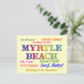 Myrtle Beach Colors Briefkaart (Staand voorkant)