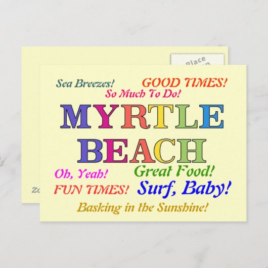 Myrtle Beach Colors Briefkaart (Voorkant / Achterkant)