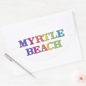 Myrtle Beach Colors Ovale Sticker (Envelop)