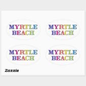 Myrtle Beach Colors Ovale Sticker (Vel)