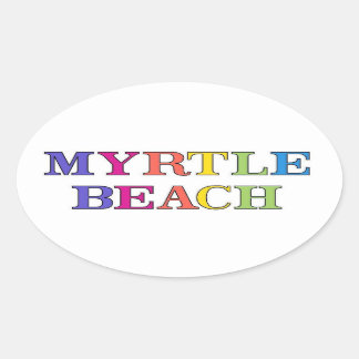 Myrtle Beach Colors Ovale Sticker