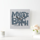 Myrtle Beach Denim Letter Vierkante Klok (Huis)