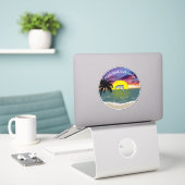 Myrtle Beach Dolphin Sunset Sticker (Laptop op bureau)