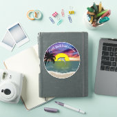 Myrtle Beach Dolphin Sunset Sticker (iPad Cover)