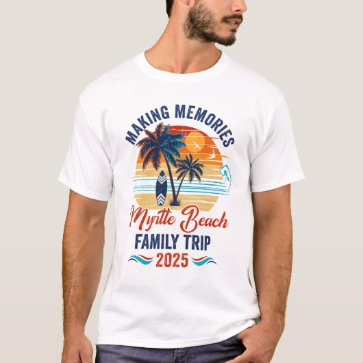 Myrtle Beach Familie Vakantie 2025 Herinneringen m T-shirt (Voorkant)