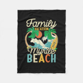 Myrtle Beach Family Vacation 2023 Matching Retro C Fleece Deken (Voorkant)