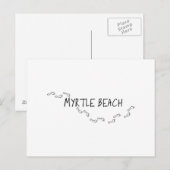 Myrtle Beach Footprint Briefkaart (Voorkant / Achterkant)