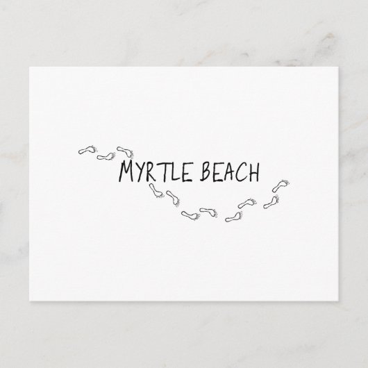 Myrtle Beach Footprint Briefkaart (Voorkant)