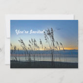 Myrtle Beach Grass Sunrise Foto Birthday Kaart (Voorkant)