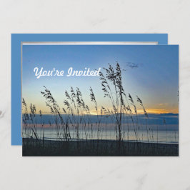 Myrtle Beach Grass Sunrise Foto Birthday Kaart