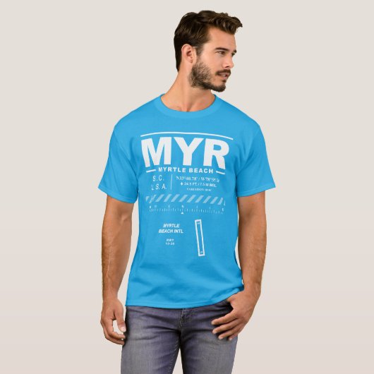 Myrtle Beach International Airport MYR T-Shirt (Voorkant volledig)