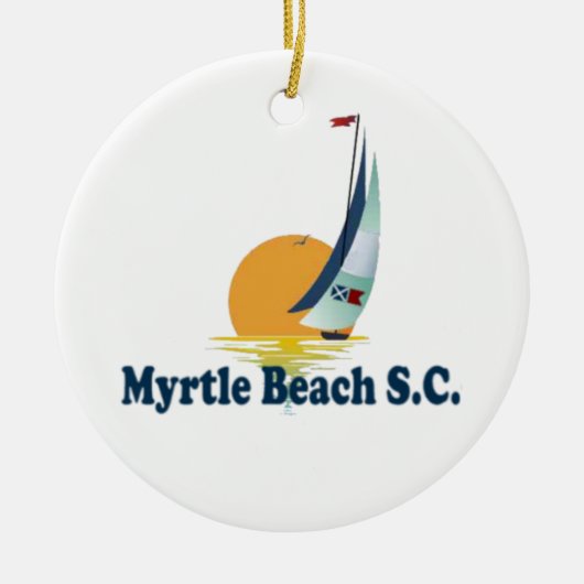 Myrtle Beach. Keramisch Ornament (Voorkant)