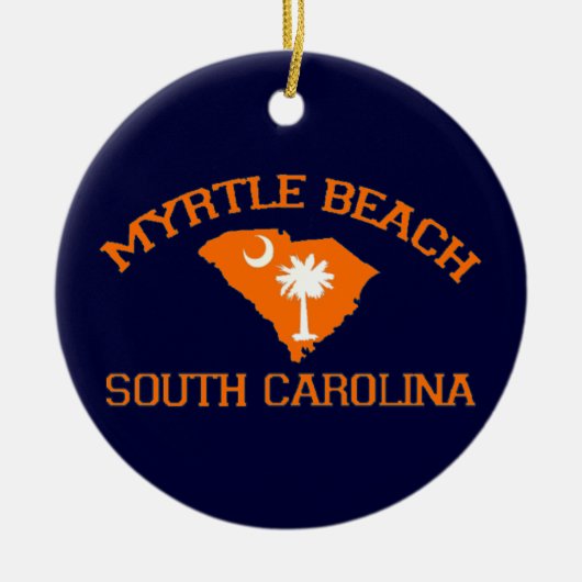 Myrtle Beach. Keramisch Ornament (Voorkant)