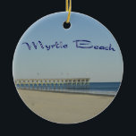 Myrtle Beach Keramisch Ornament<br><div class="desc">Dit is een mooi uitzicht van de stoep bij Myrtle Beach, SC.</div>