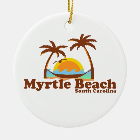 Myrtle Beach. Keramisch Ornament (Voorkant)