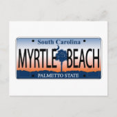 Myrtle Beach License Bord Briefkaart (Voorkant)