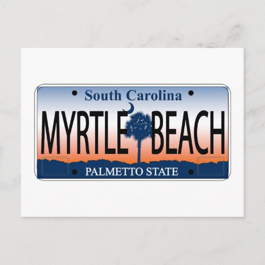 Myrtle Beach License Bord Briefkaart (Voorkant)
