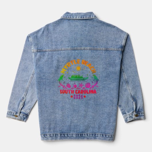 Myrtle Beach Magic - South Carolina Avonturen Denim Jacket (Achterkant)