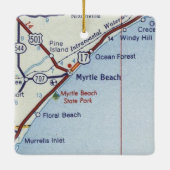 Myrtle Beach  Map Keramisch Ornament (Achterkant)